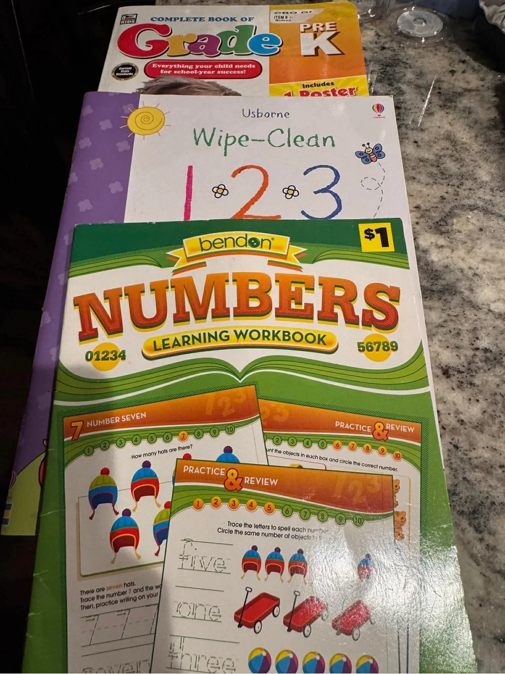3pc pre k work books Bendon Numbers Learning Workbook - Numbers Practice